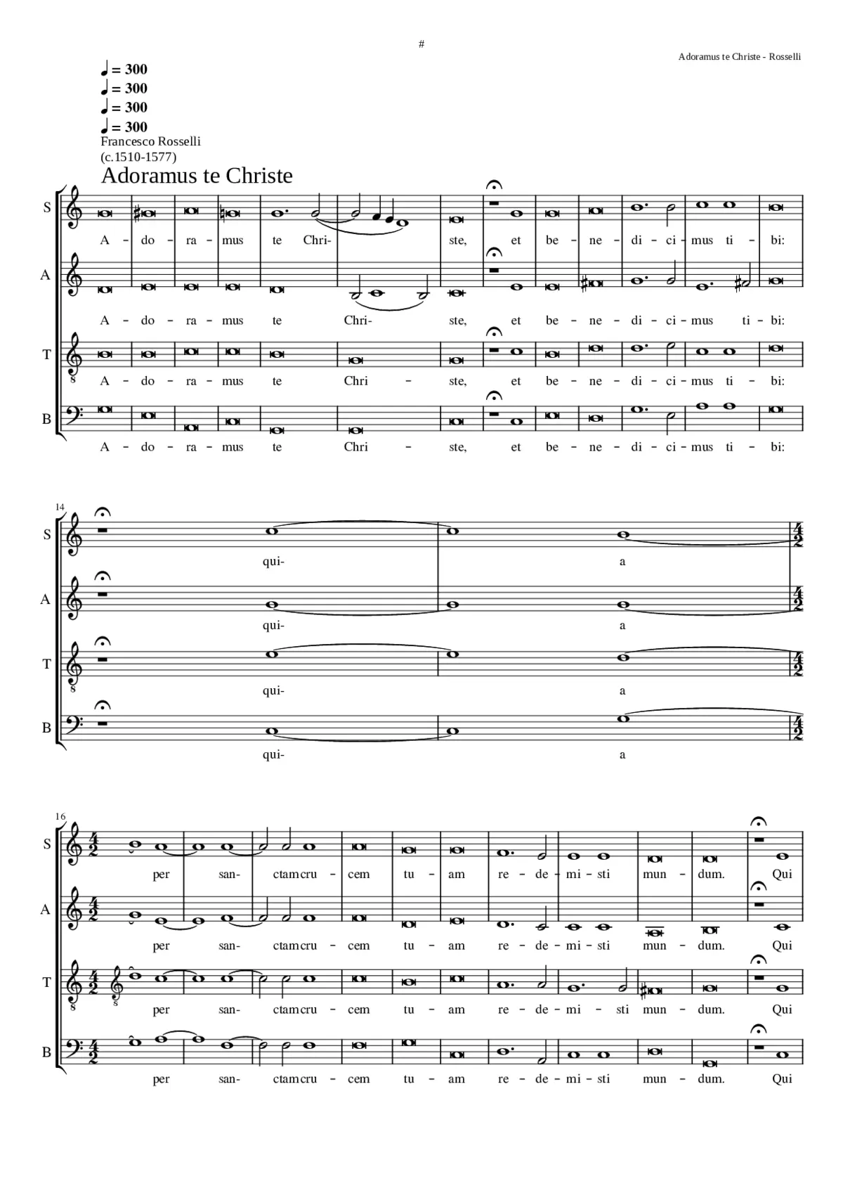 Adoramus te Christe II - Page 1