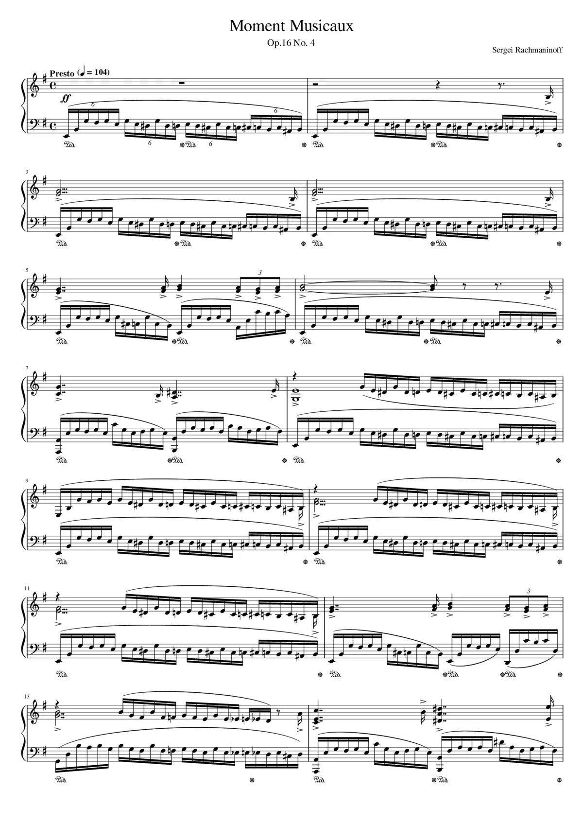 Moments Musicaux Op.16 - Page 1
