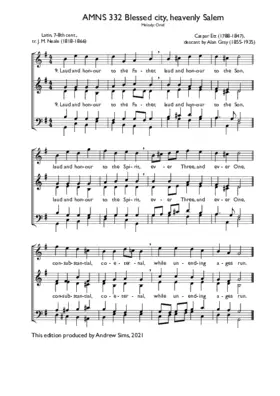 Blessed city, heavenly Salem