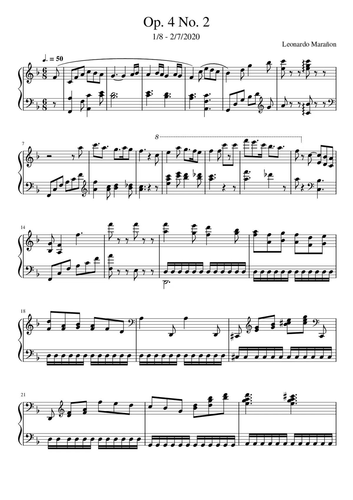 Op. 4 No. 2 F major - Page 1