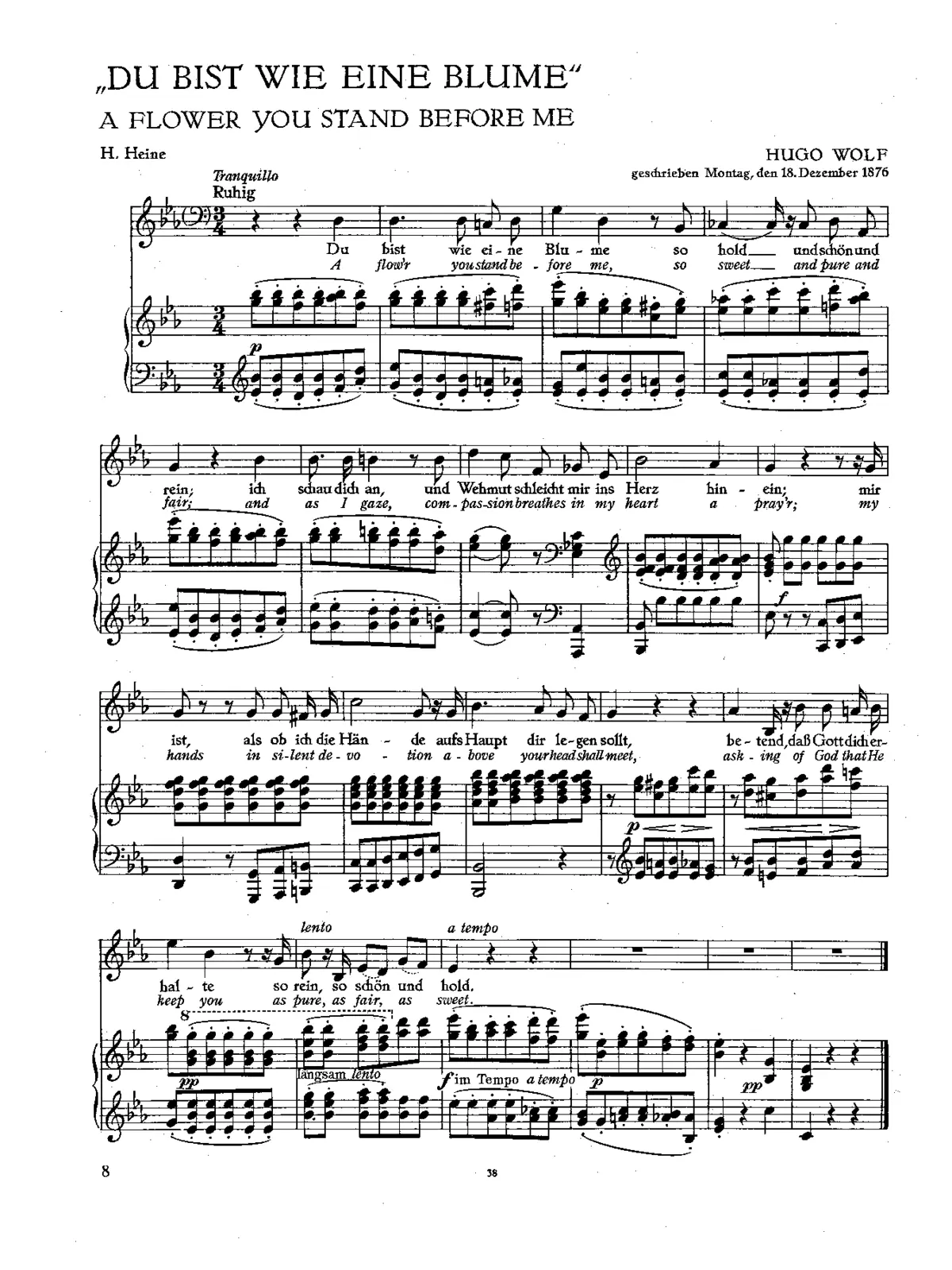 Du bist wie eine Blume - Page 1