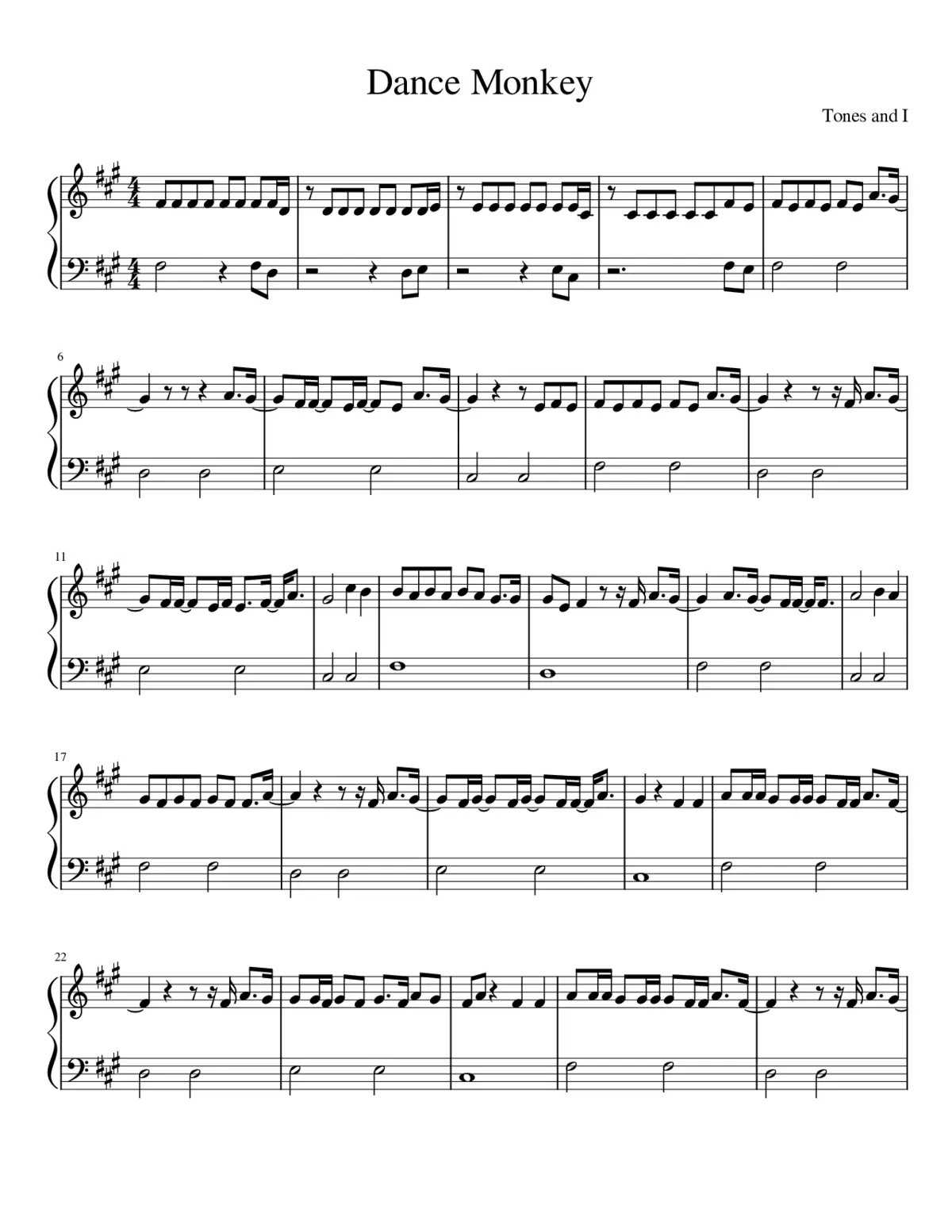 dance monkey - Page 1