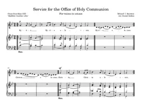 Service for the Office of Holy Communion for voices in unison