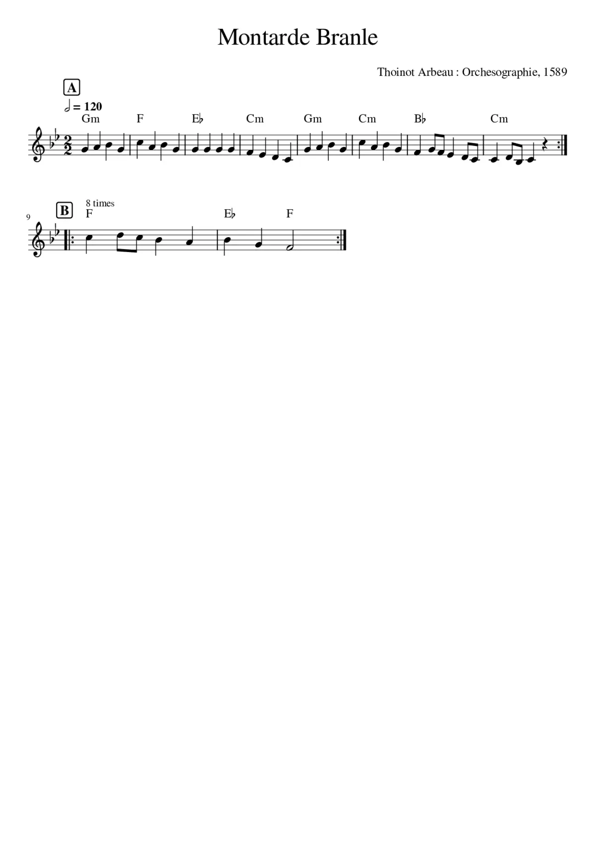 Montarde Branle - Page 1