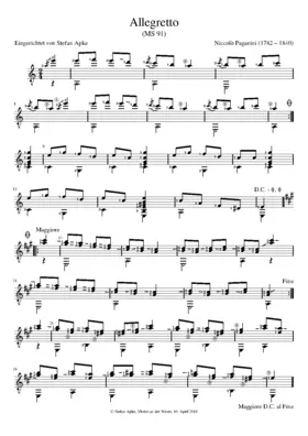 Guitar Allegretto in A minor