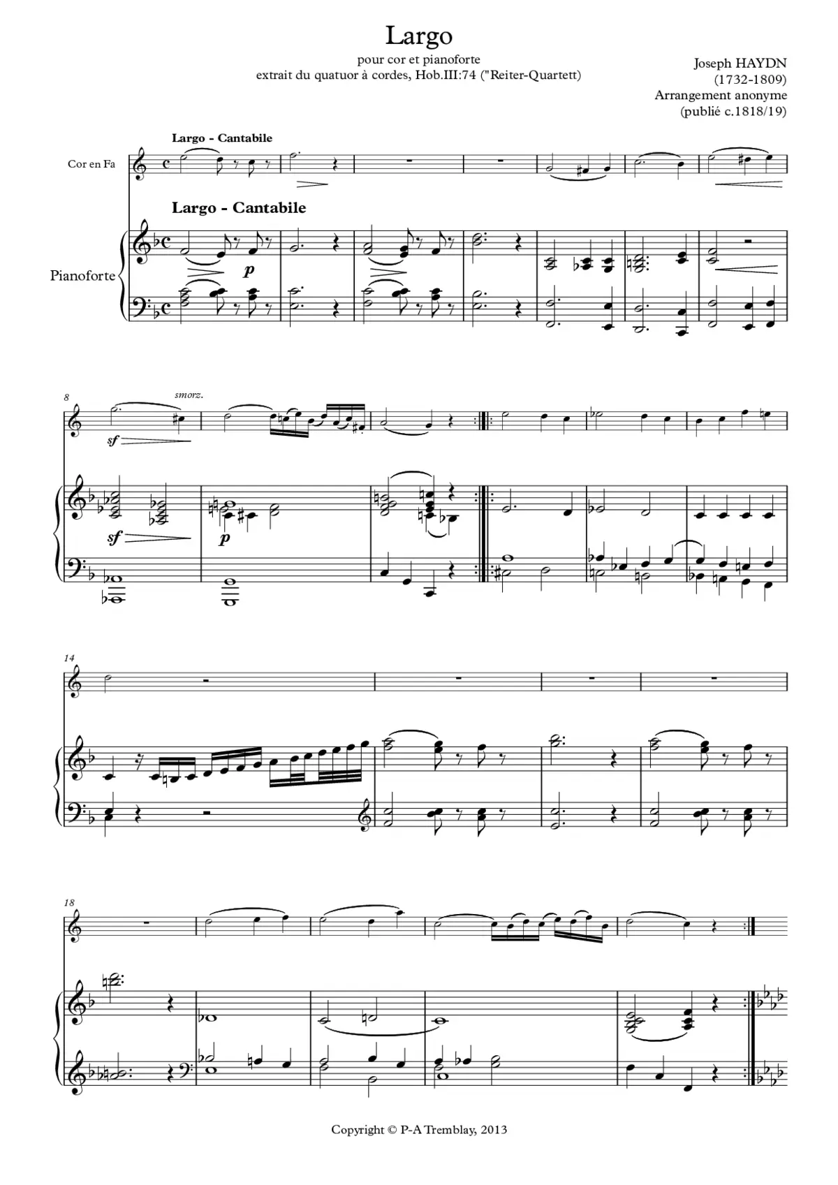String Quartet in G minor - Page 1