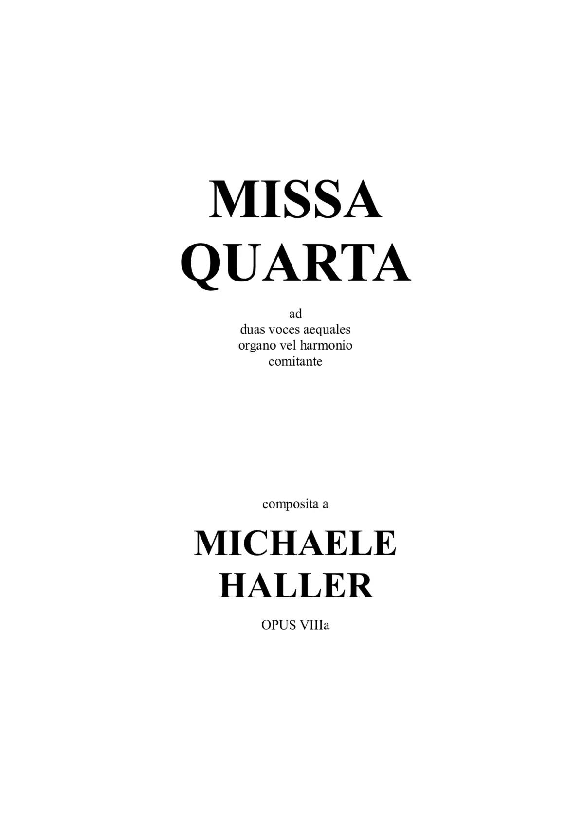 Missa Quarta - Page 1