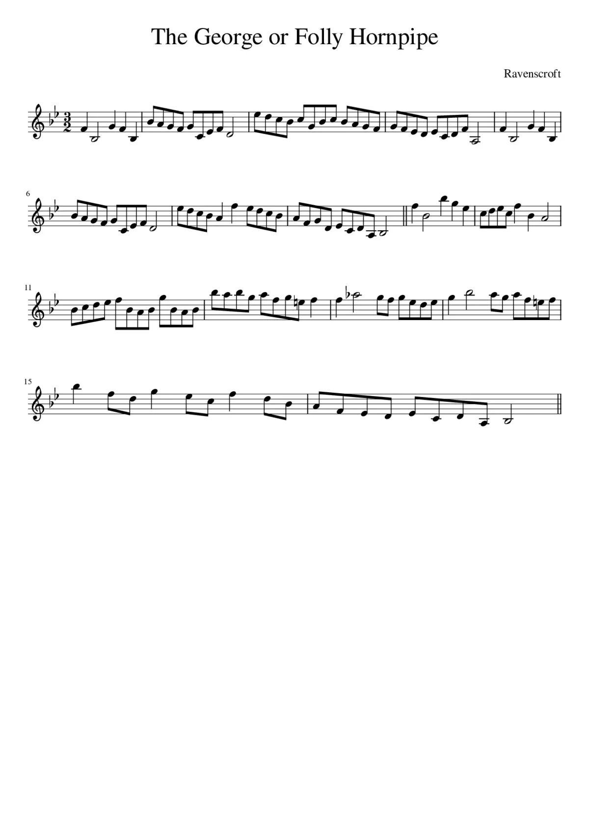 the George or Folly Hornpipe - Page 1