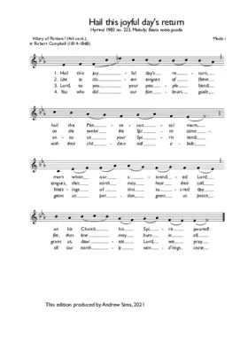 Hail this joyful day’s return
