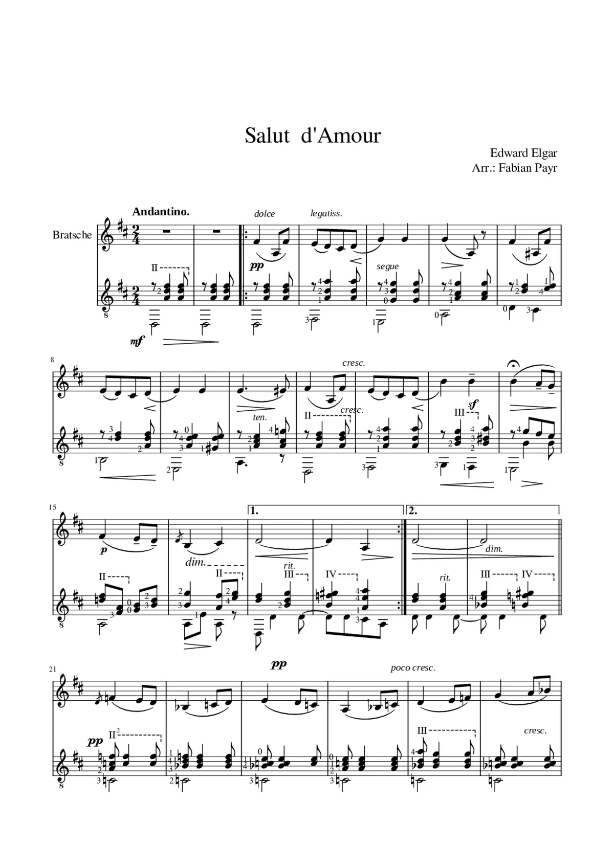 Salut d'amour Op.12 - Page 1