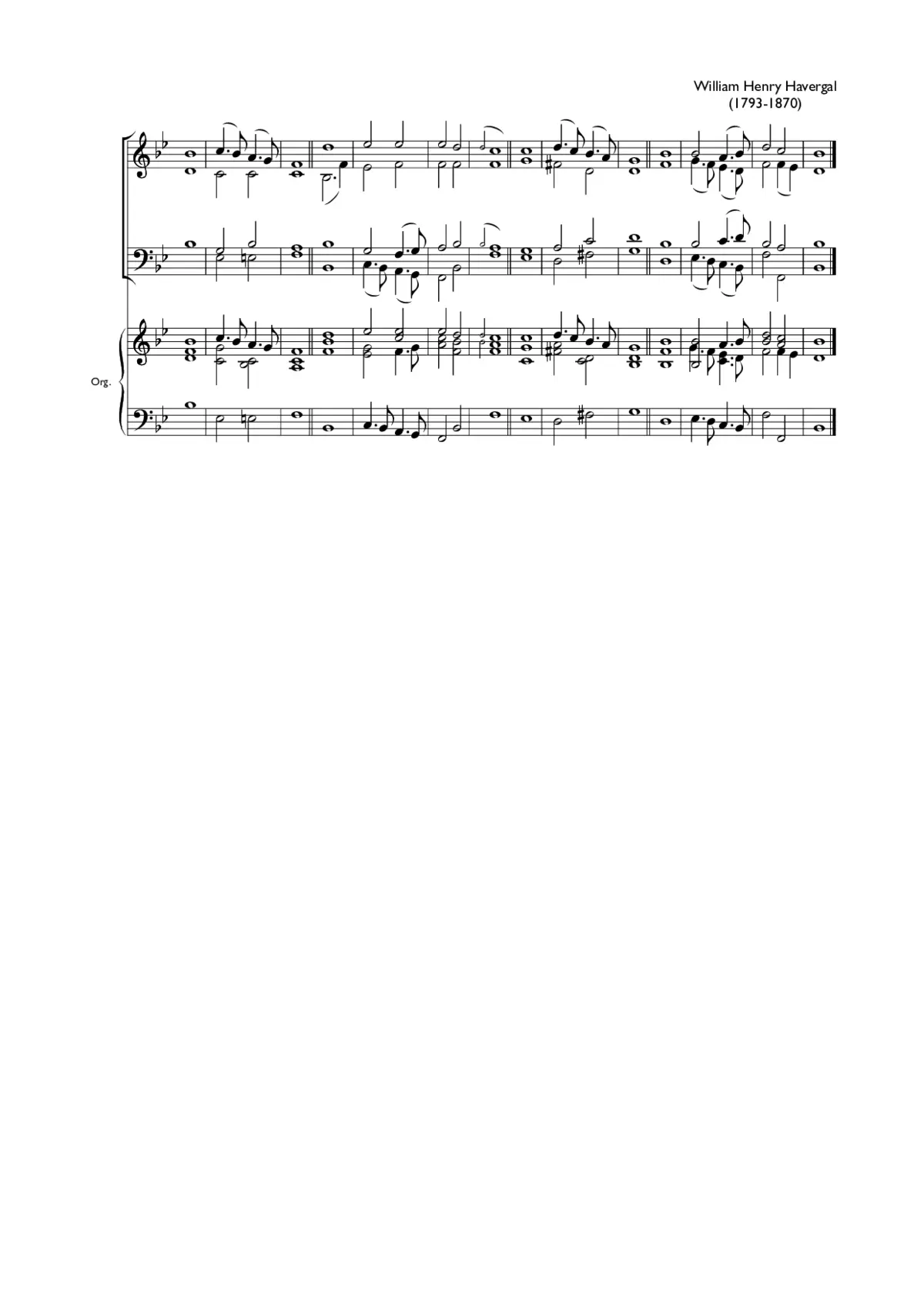 Double chant in B flat major II - Page 1