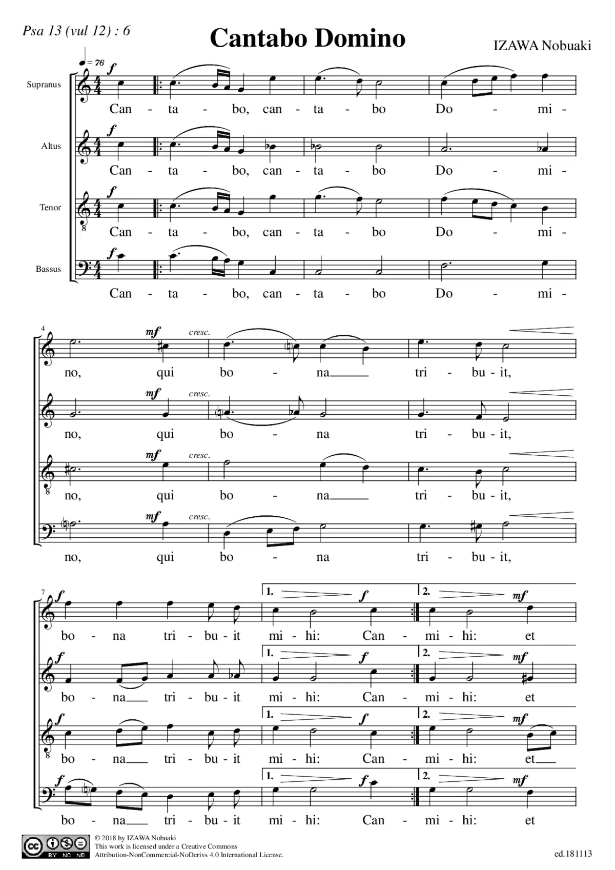 Cantabo Domino - Page 1