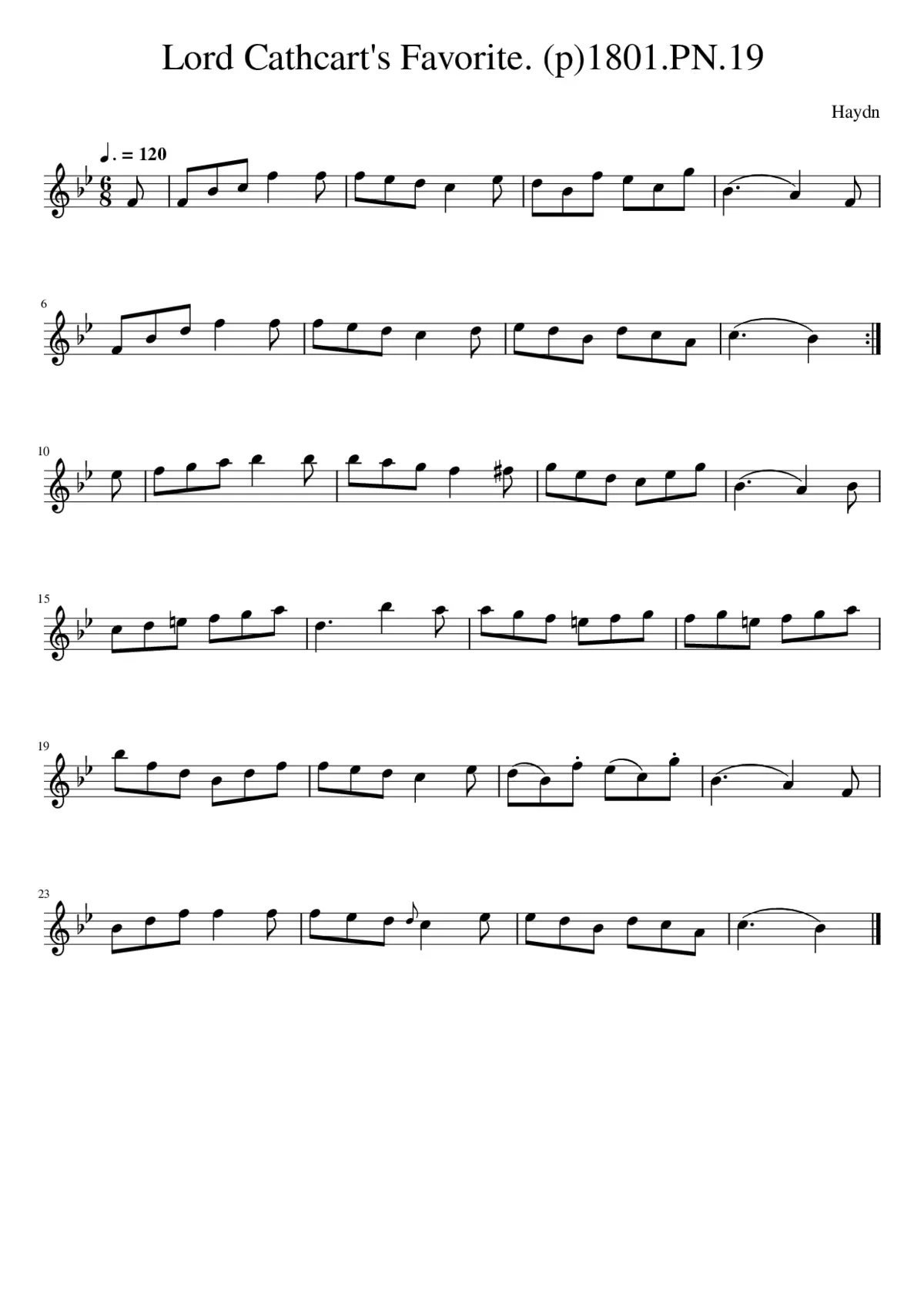 Lord Cathcart's Favorite. (p)1801.PN.19 - Page 1