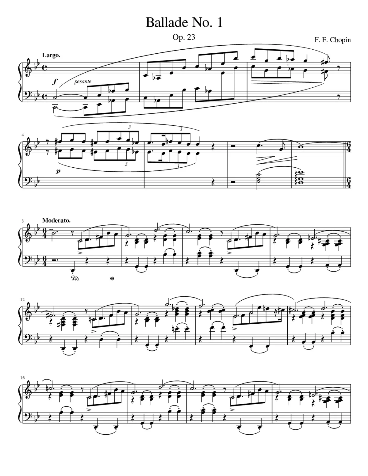 Ballade No.1 Op.23 - Page 1
