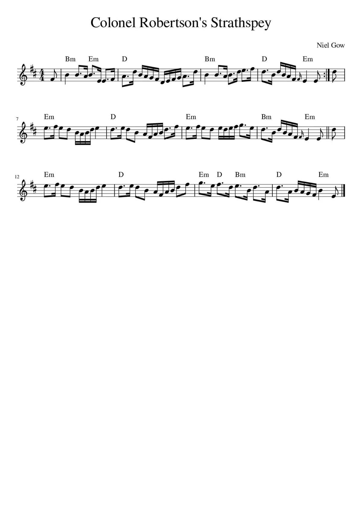 Colonel Robertson's Strathspey - Page 1