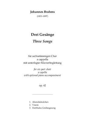 Drei Gesänge, Op. 42