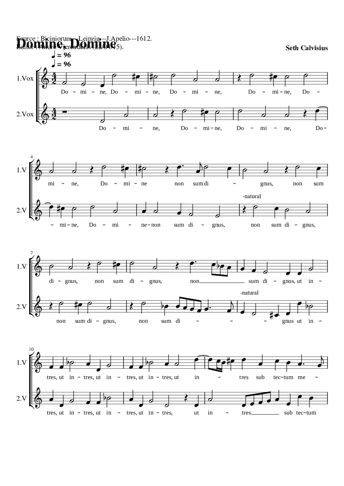 Domine Domine - Page 1