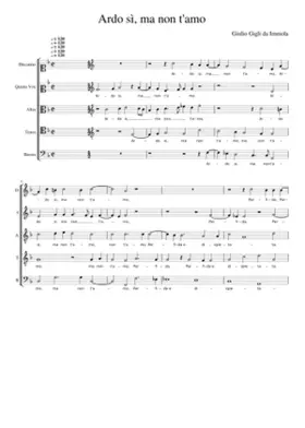 Ardo sì ma non t'amo