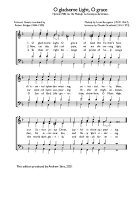O gladsome light, O grace