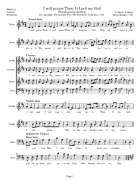 I will praise Thee, O Lord my God