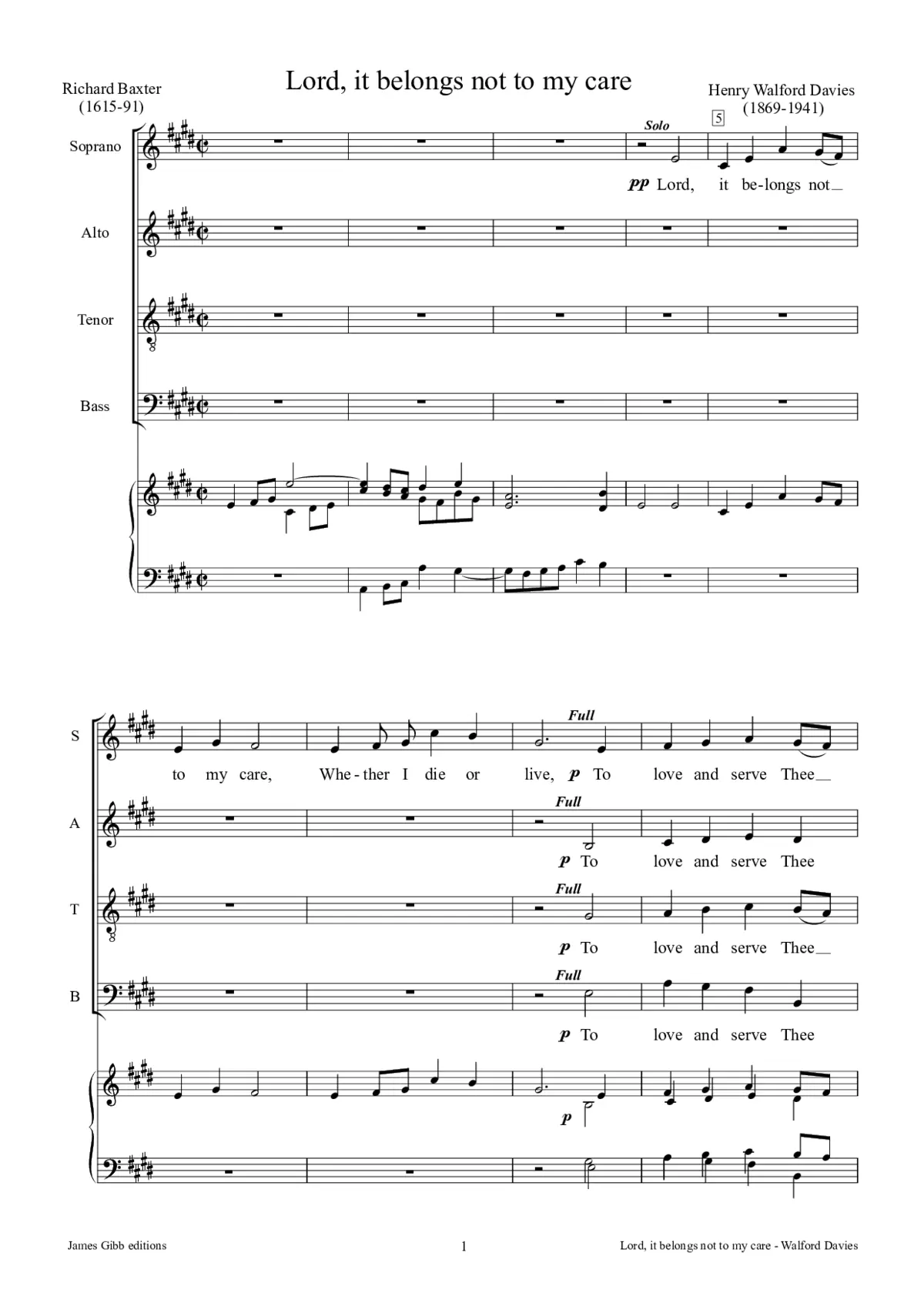 Lord it belongs not to my care - Page 1