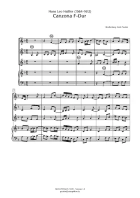 Canzona, Gloria