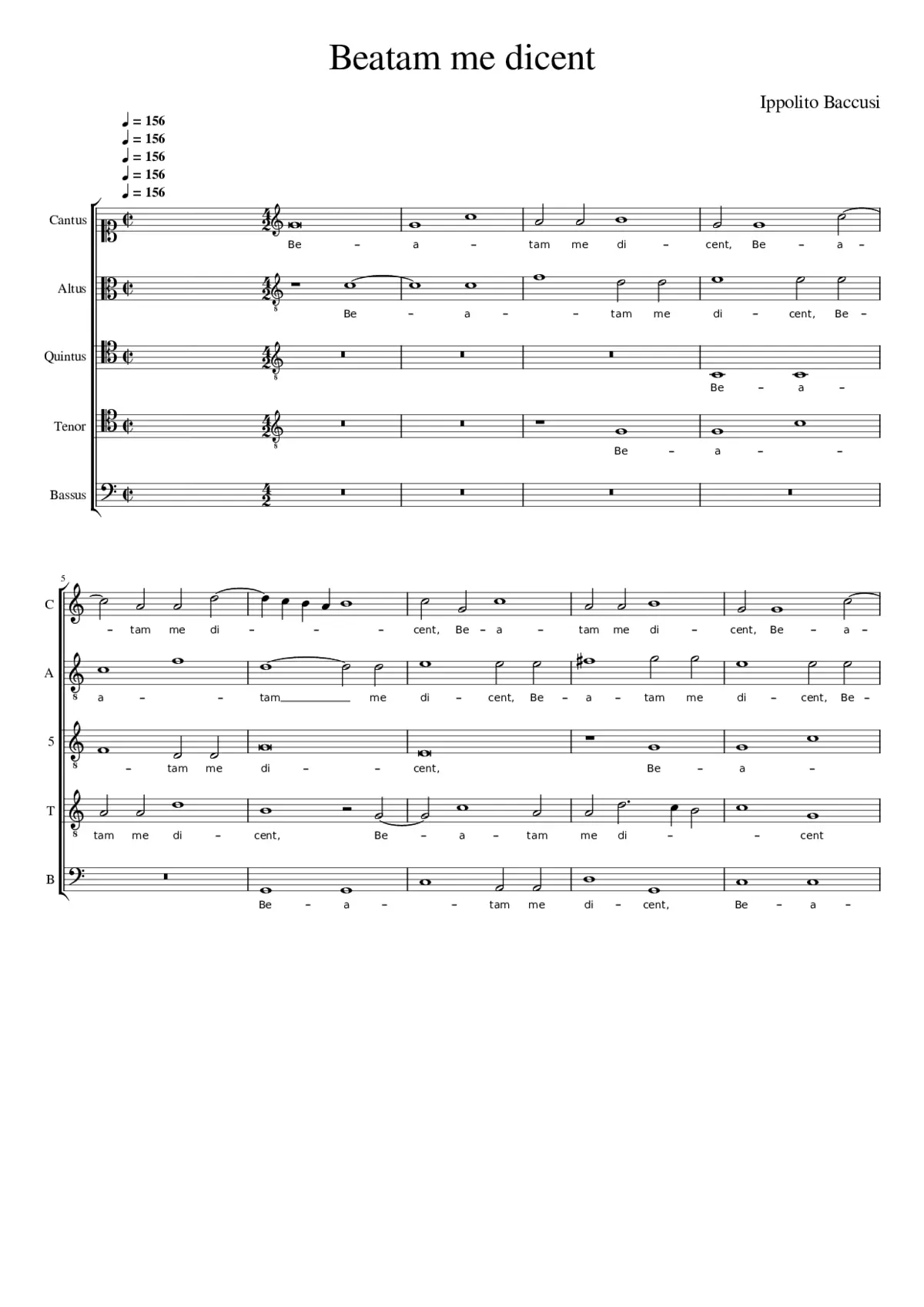 Beatam me dicent - Page 1