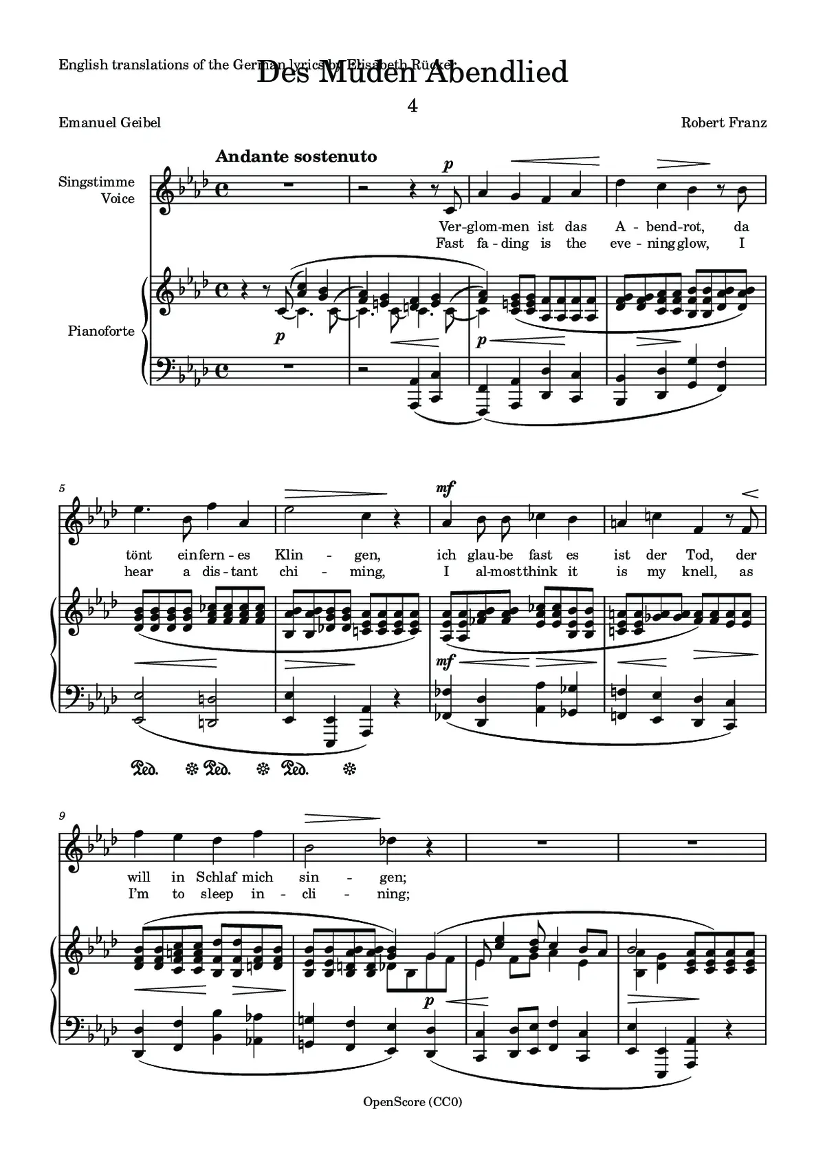 Des Müden Abendlied - Page 1