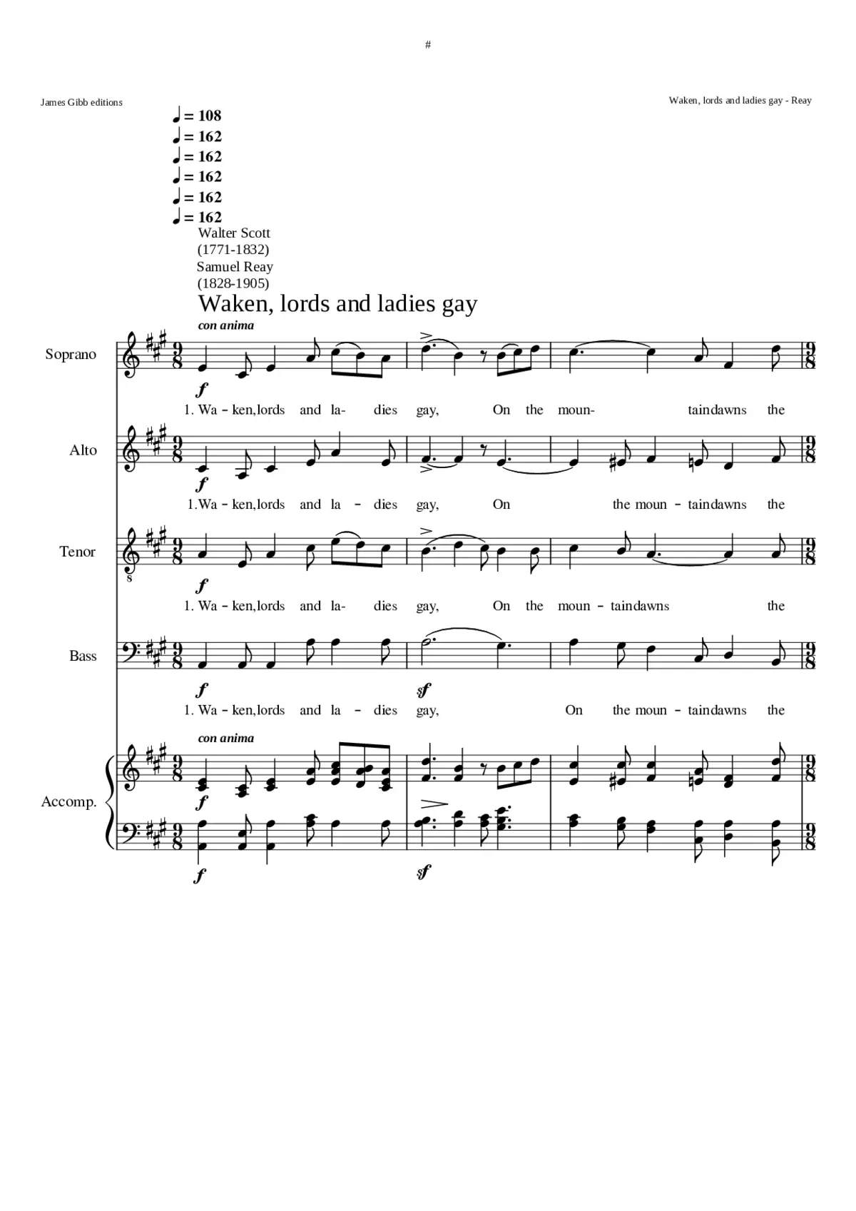 Waken lords and ladies gay - Page 1