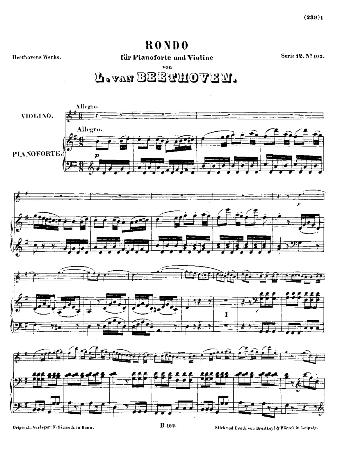 Rondo for Violin and Piano - Page 1