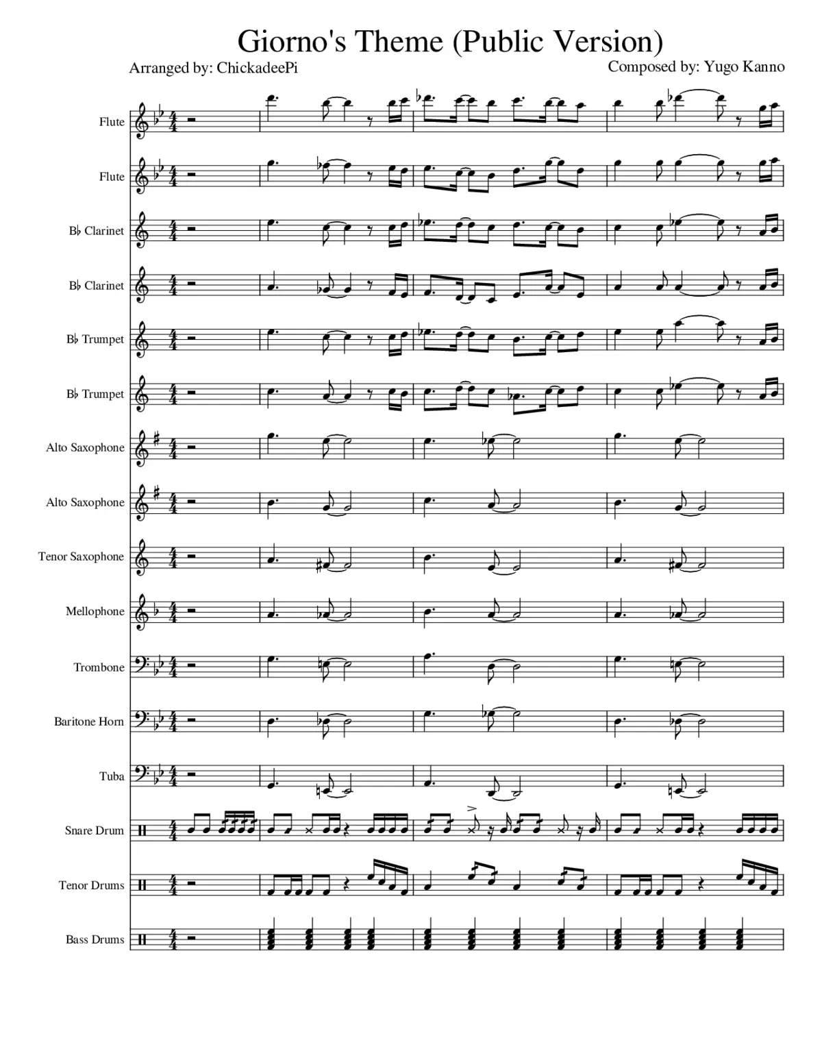 Giorno's theme - Page 1