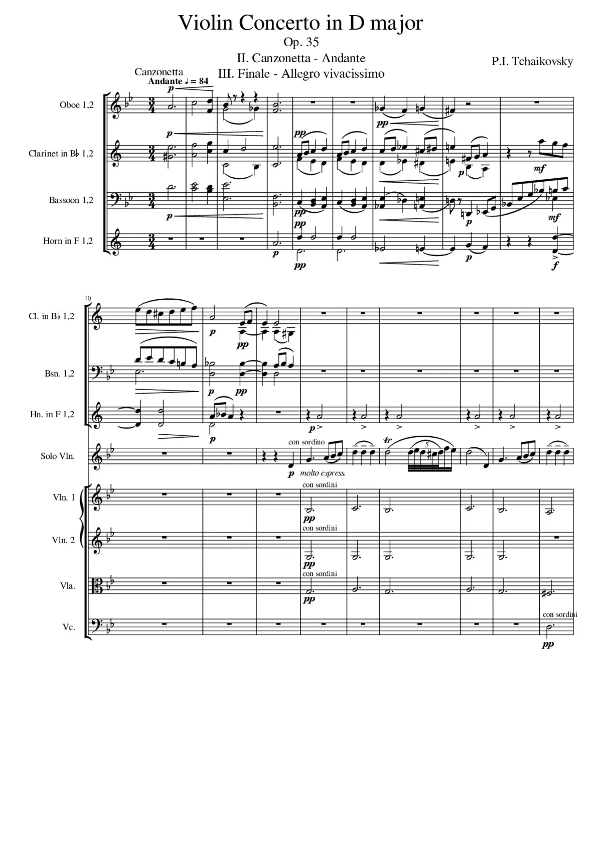 Violin Concerto Op.35 - Page 1