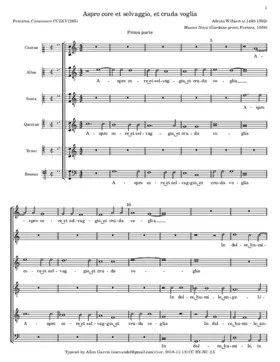 Aspro core et selvaggio, et cruda voglia