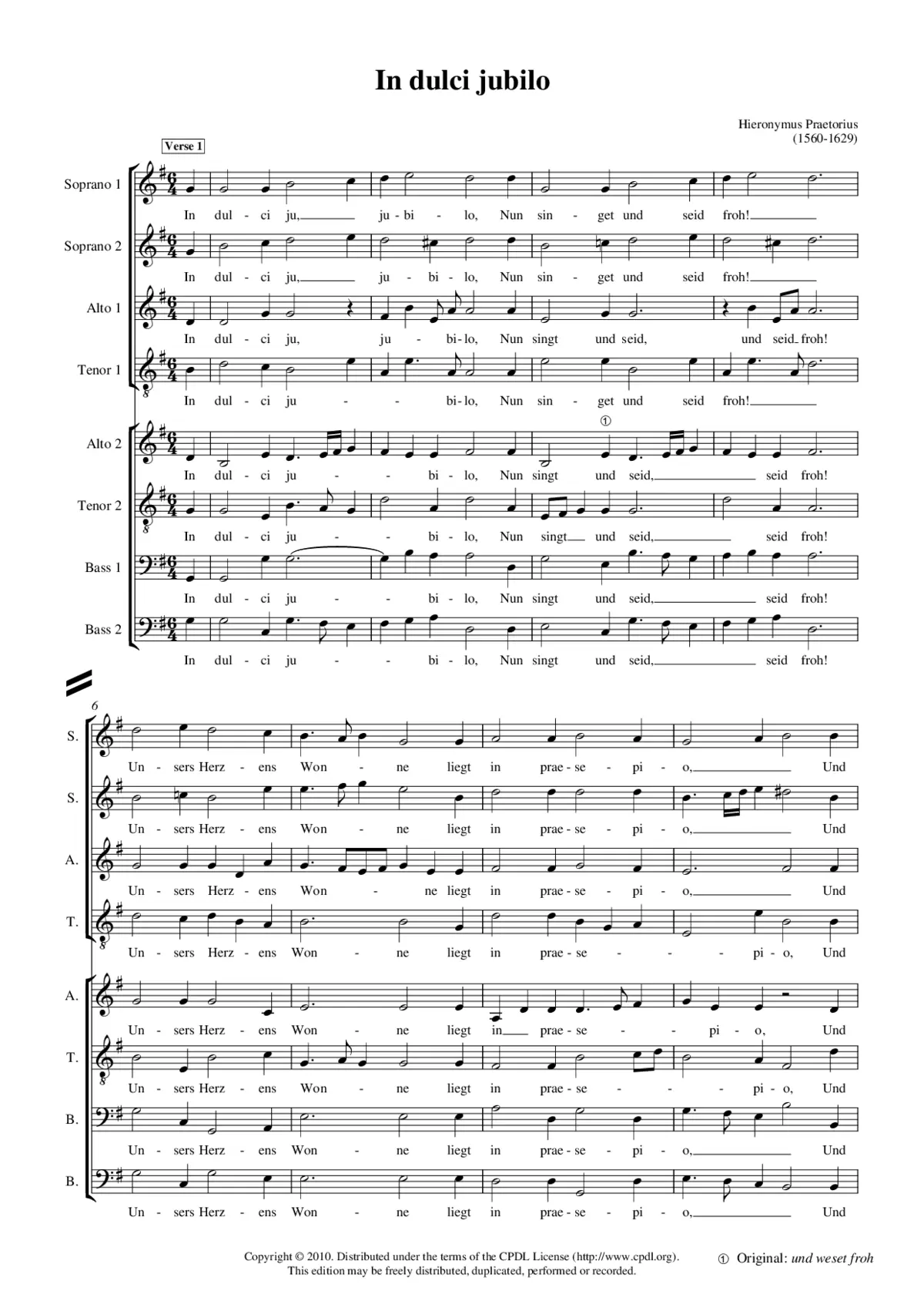 In dulci jubilo - Page 1