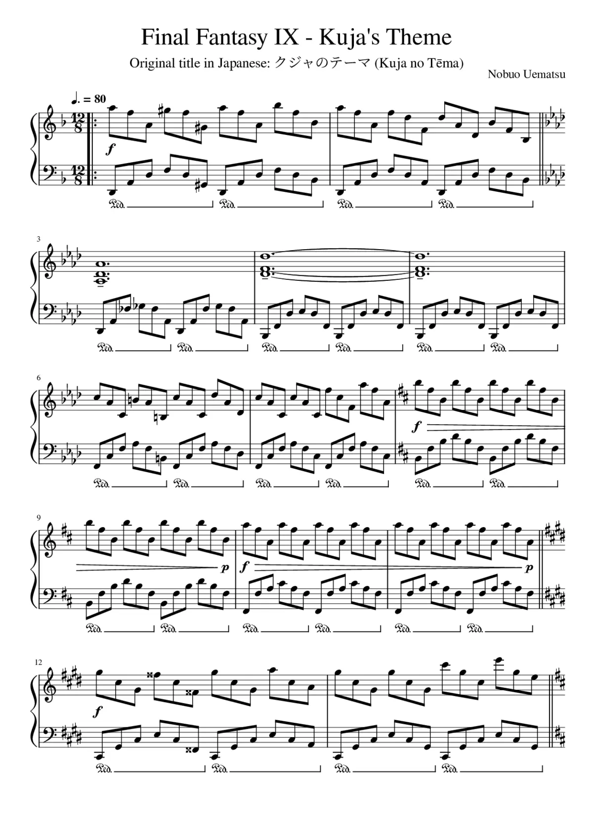 Final Fantasy IX - Kuja's Theme - Page 1