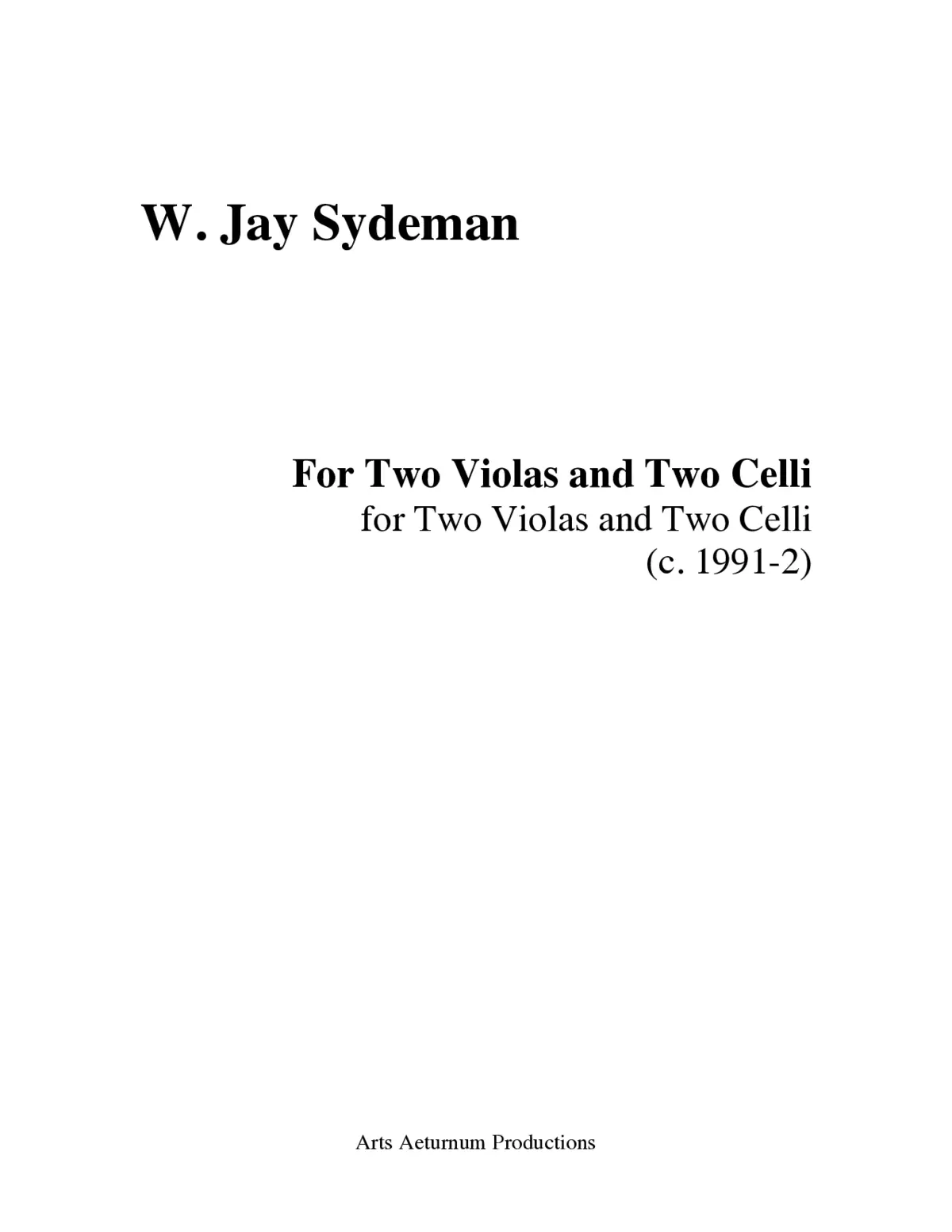 2 Pieces for Cello Quartet - Page 1