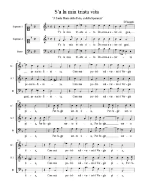 S'a la mia trista vita