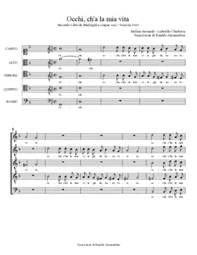 Occhi, ch'a la mia vita