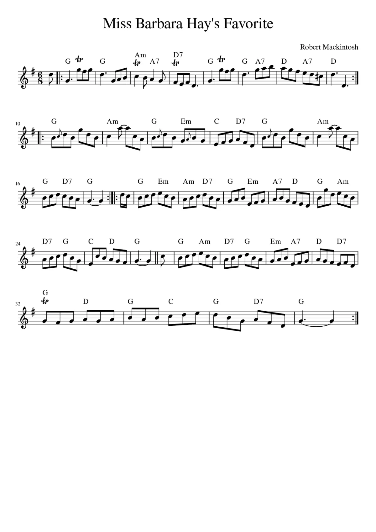 Miss Barbara Hay's Favorite - Page 1