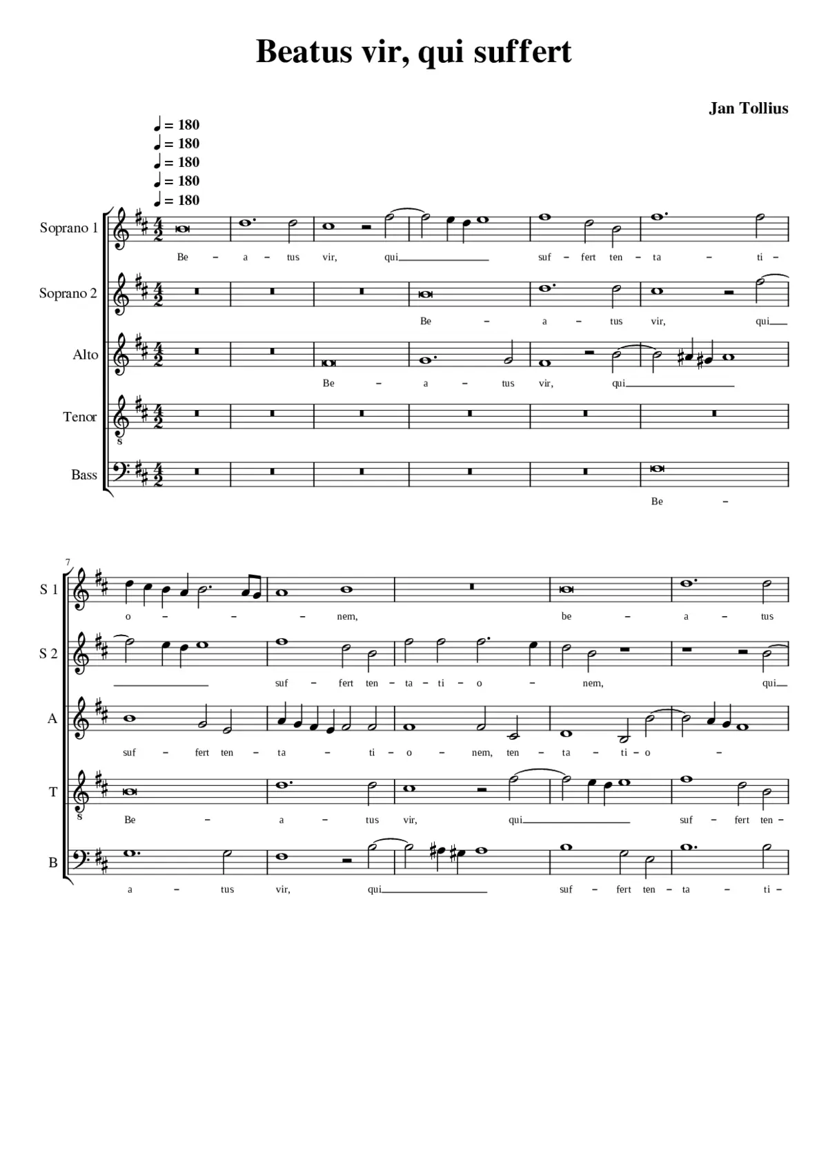 Beatus vir qui suffert - Page 1