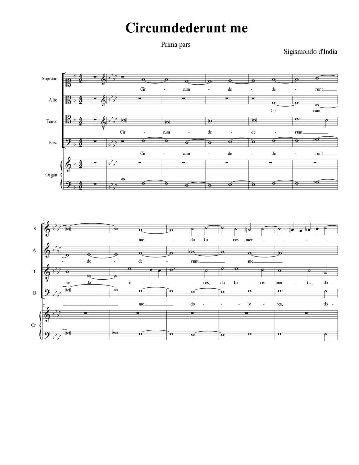 Circumdederunt me (prima pars) - Page 1