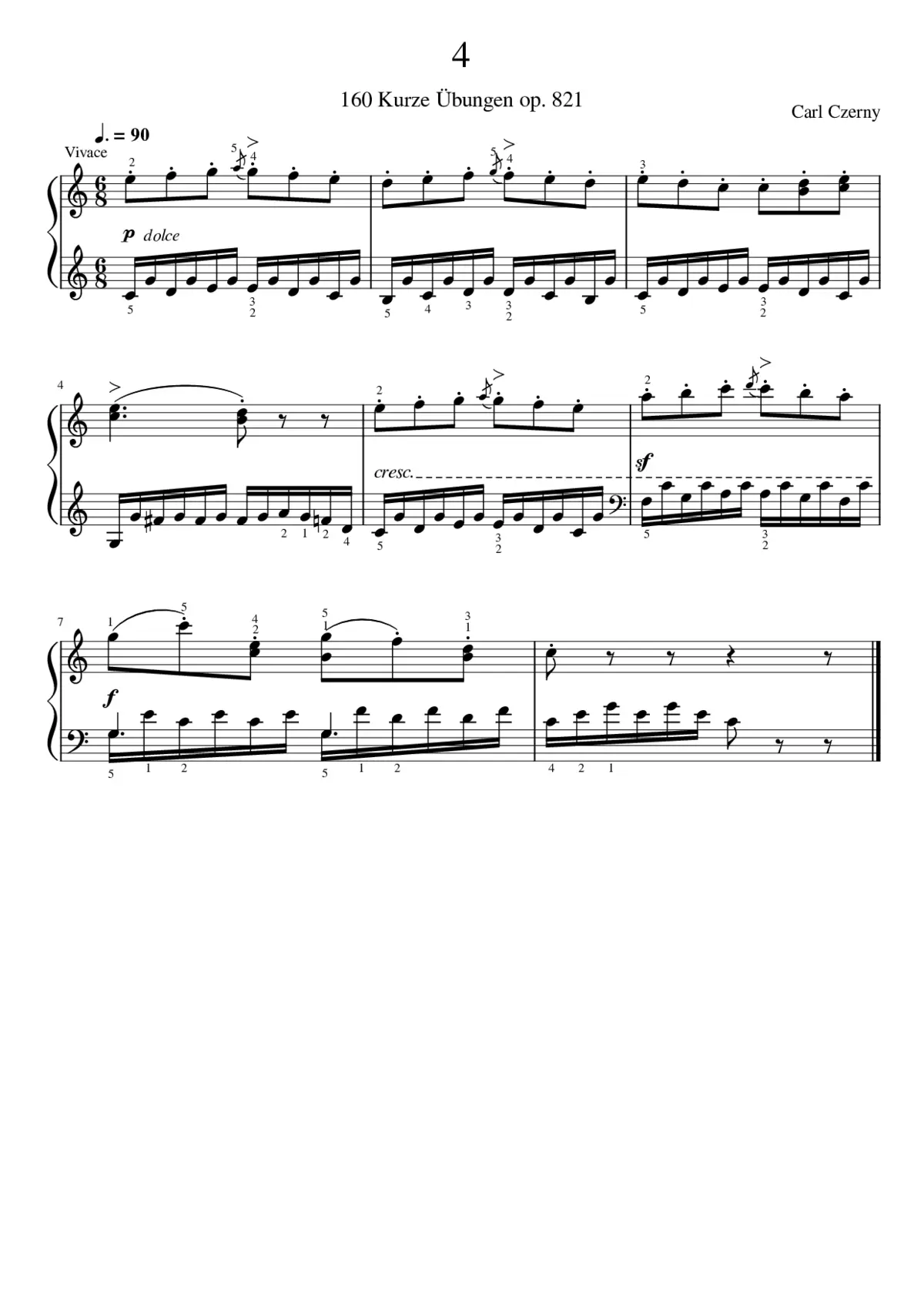 160 Kurze Übungen Op.821 - Page 1