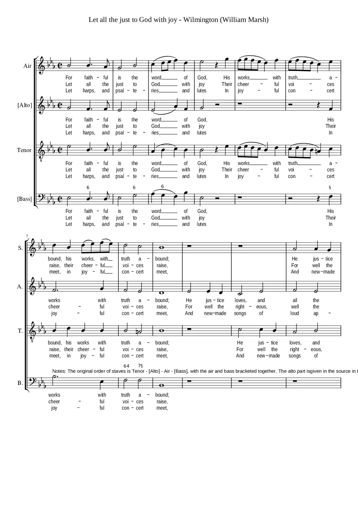 Let all the just to God with joy - Page 1