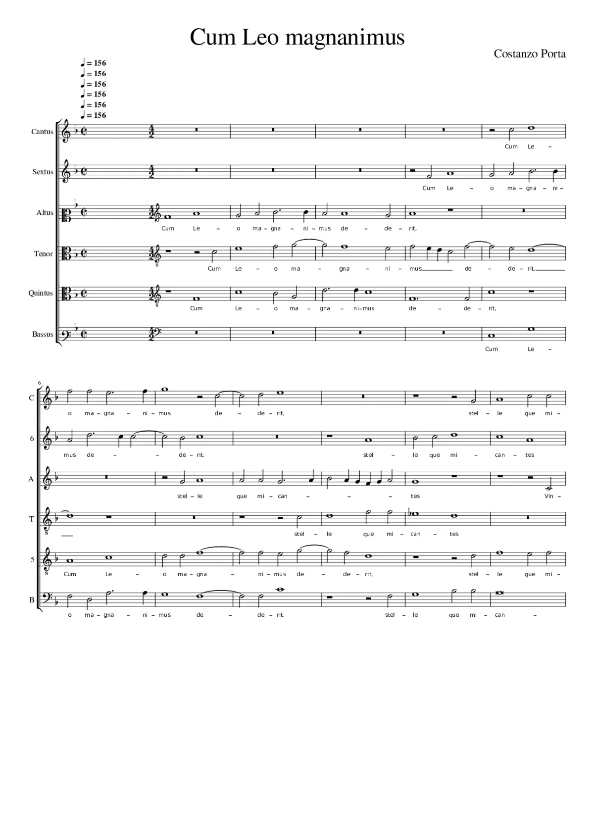 Cum Leo magnanimus - Page 1