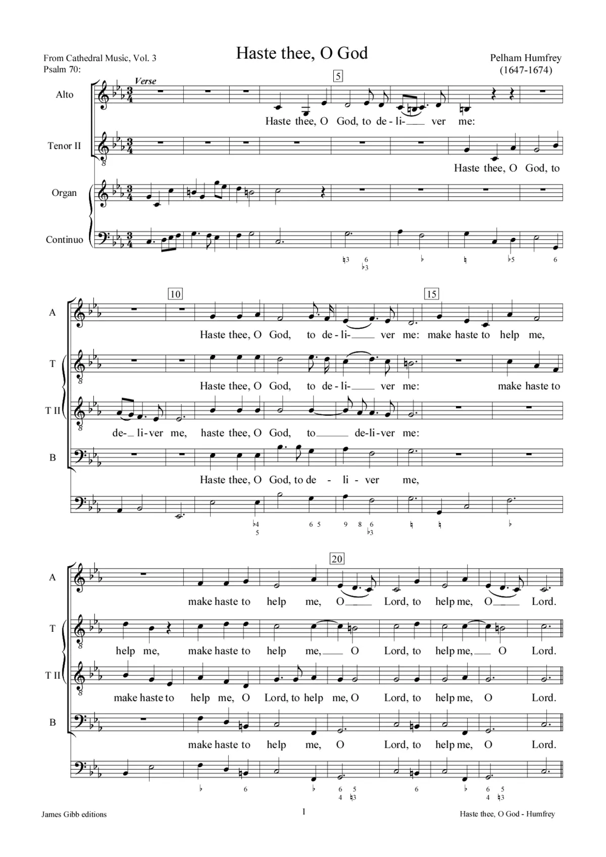 Haste thee, O God - Page 1