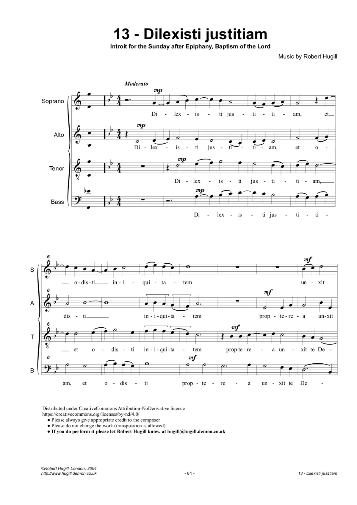 Dilexisti justitiam - Page 1
