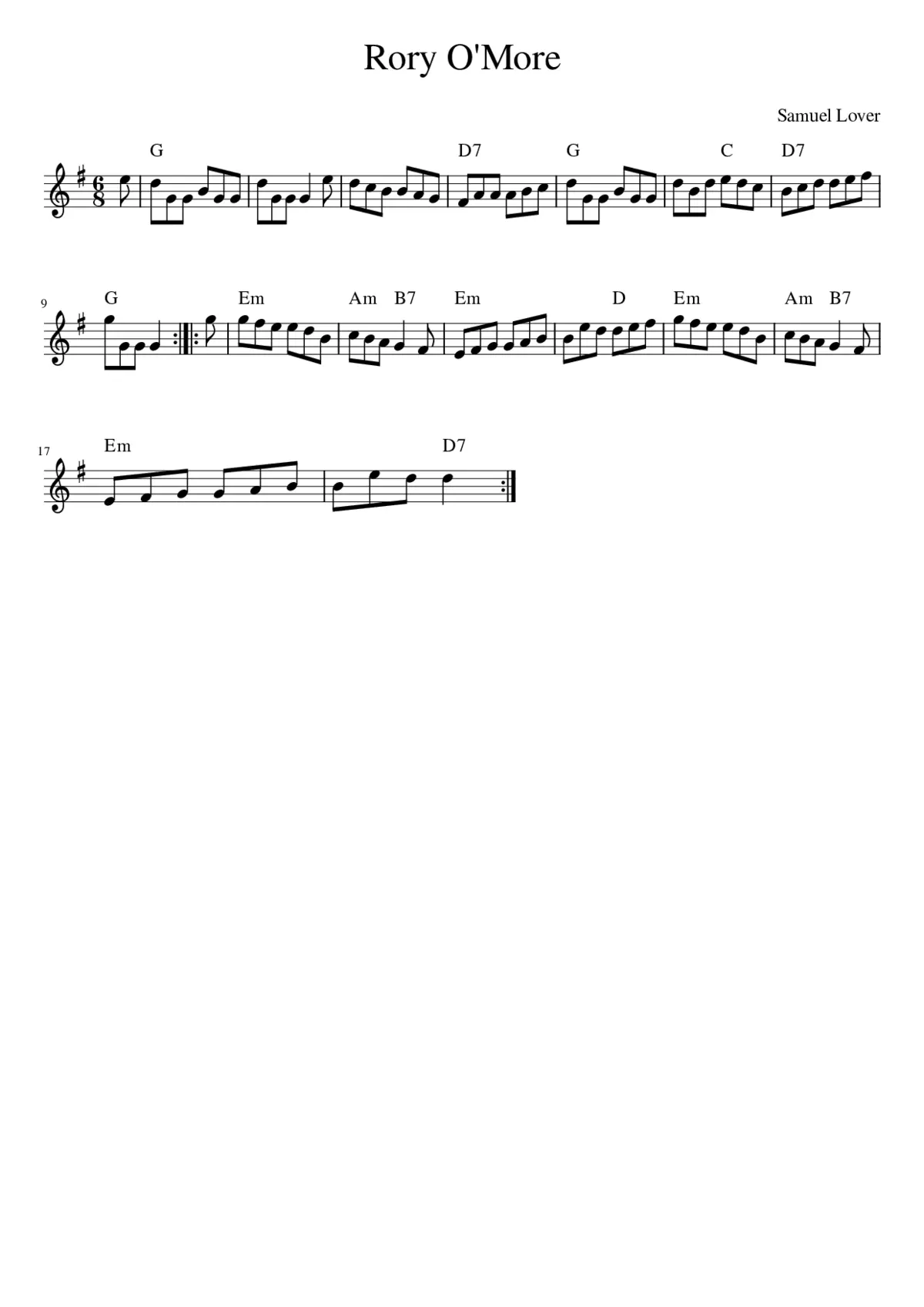 Rory O'More - Page 1