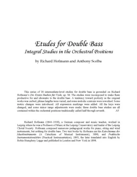 20 Etudes for Double Bass