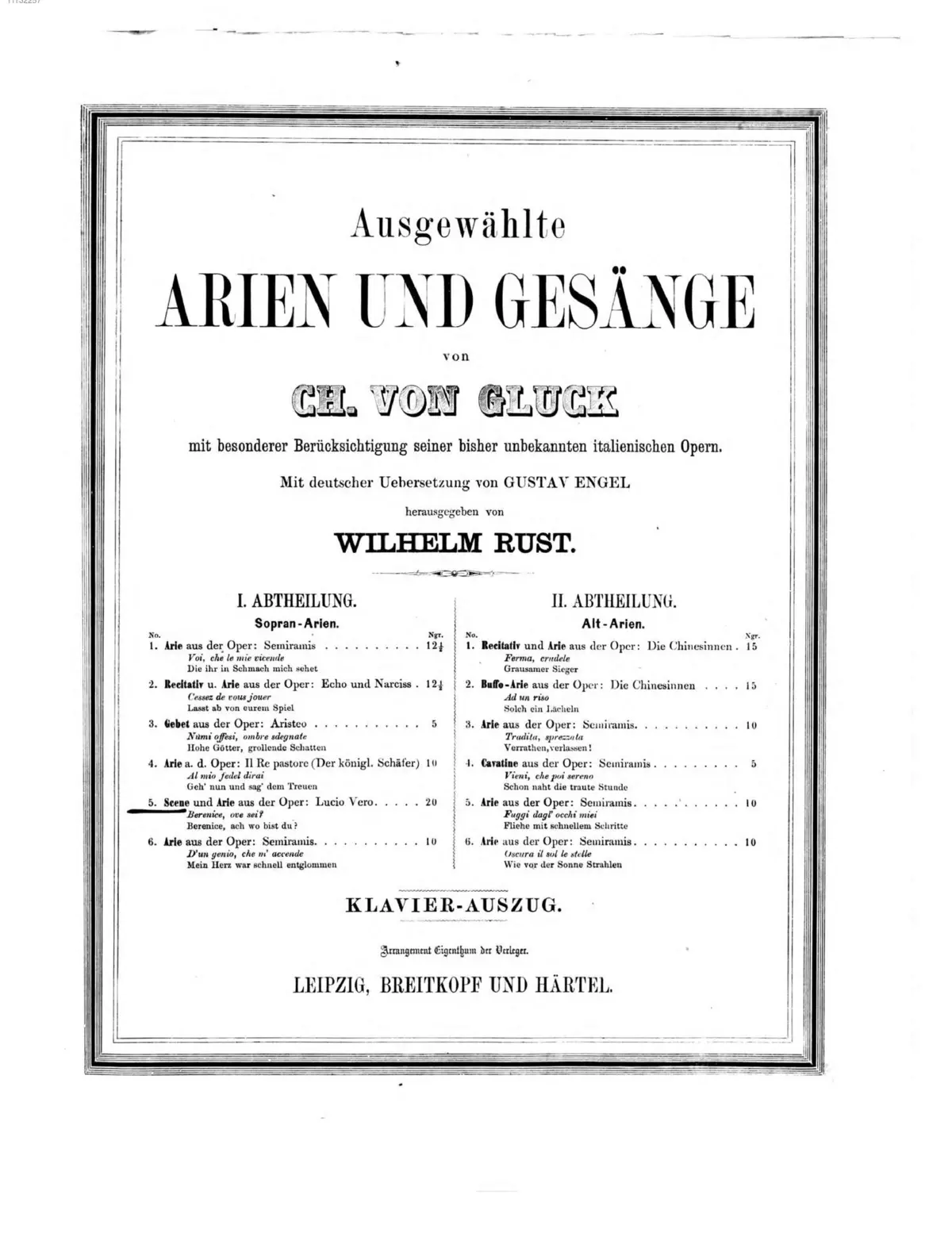 Morceaux de chant détachés - Page 1