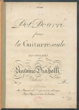Pot-Pourri pour la Guitarre Seule